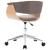 Scaun bucătărie pivotant gri taupe lemn curbat/material textil GartenMobel Dekor