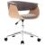 Scaun bucătărie pivotant gri taupe lemn curbat/material textil GartenMobel Dekor