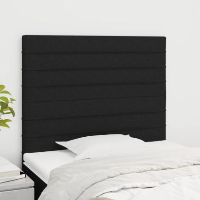Tăblii de pat, 2 buc, negru, 80x5x78/88 cm, textil GartenMobel Dekor