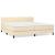 Pat box spring cu saltea, crem, 200x200 cm, textil GartenMobel Dekor