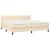 Pat box spring cu saltea, crem, 200x200 cm, textil GartenMobel Dekor