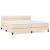 Pat box spring cu saltea, crem, 200x200 cm, textil GartenMobel Dekor