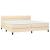 Pat box spring cu saltea, crem, 200x200 cm, textil GartenMobel Dekor