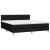 Pat box spring cu saltea, negru, 160x200 cm, textil GartenMobel Dekor