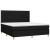 Pat box spring cu saltea, negru, 160x200 cm, textil GartenMobel Dekor