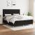 Pat box spring cu saltea, negru, 160x200 cm, textil GartenMobel Dekor