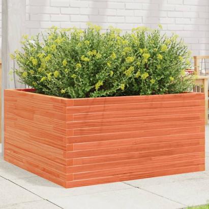 Jardinieră de grădină, maro ceruit, 90x90x46 cm, lemn masiv pin GartenMobel Dekor