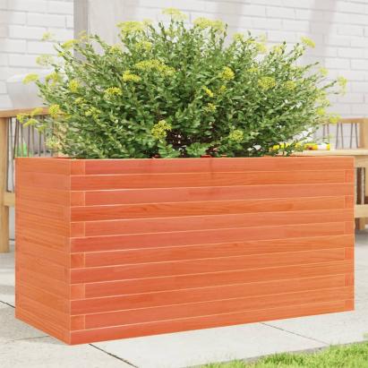 Jardinieră grădină, maro ceruit, 90x40x46 cm, lemn masiv pin GartenMobel Dekor