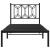 Cadru de pat metalic cu tăblie, negru, 80x200 cm GartenMobel Dekor