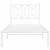 Cadru de pat metalic cu tăblie, alb, 80x200 cm GartenMobel Dekor