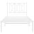 Cadru de pat metalic cu tăblie, alb, 90x190 cm GartenMobel Dekor