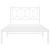 Cadru de pat din metal cu tăblie, alb, 100x200 cm GartenMobel Dekor
