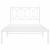 Cadru de pat din metal cu tăblie, alb, 107x203 cm GartenMobel Dekor