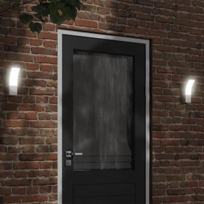 Lampă exterioară de perete cu LED, alb, aluminiu turnat GartenMobel Dekor