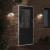 Lămpi exterioare de perete cu LED/senzor 2 buc. negru aluminiu GartenMobel Dekor