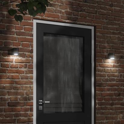 Lampă exterioară de perete, negru, aluminiu turnat sub presiune GartenMobel Dekor