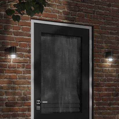 Lampă exterioară de perete, negru, aluminiu turnat sub presiune GartenMobel Dekor