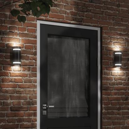 Lampă exterioară de perete, negru, aluminiu turnat sub presiune GartenMobel Dekor