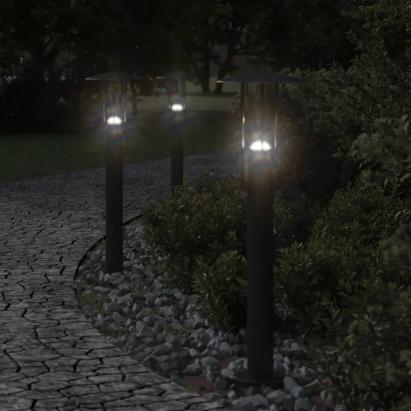 Lampă exterioară de podea, negru, 60 cm, oțel inoxidabil GartenMobel Dekor