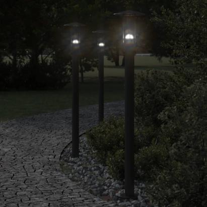 Lampă exterioară de podea, negru, 100 cm, oțel inoxidabil GartenMobel Dekor