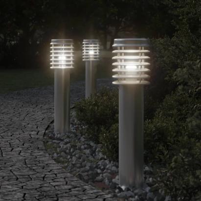 Lampă exterioară de podea, argintiu, 60 cm, oțel inoxidabil GartenMobel Dekor