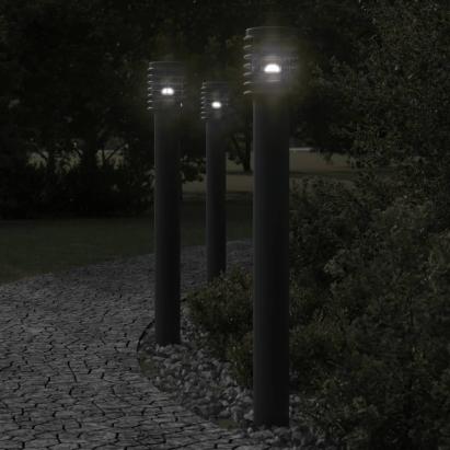 Lampă exterioară de podea, negru, 110 cm, oțel inoxidabil GartenMobel Dekor