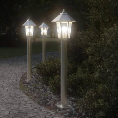 Lampă exterioară de podea, argintiu, 80 cm, oțel inoxidabil GartenMobel Dekor