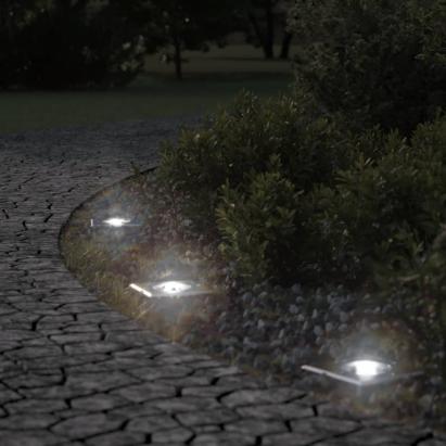 Lampă exterioară de sol, pătrat, negru, 10,5x10,5 cm, aluminiu GartenMobel Dekor