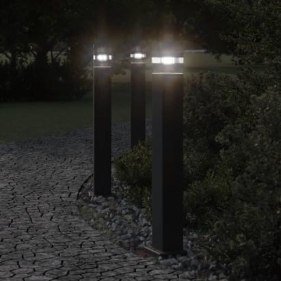Lampă de podea de exterior, negru, 50 cm, aluminiu GartenMobel Dekor
