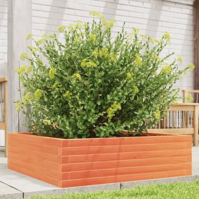 Jardinieră de grădină, maro ceruit, 80x80x23 cm, lemn masiv pin GartenMobel Dekor