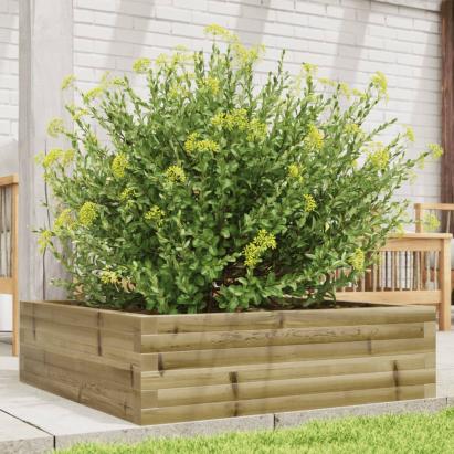 Jardinieră de grădină, 80x80x23 cm, lemn de pin impregnat GartenMobel Dekor