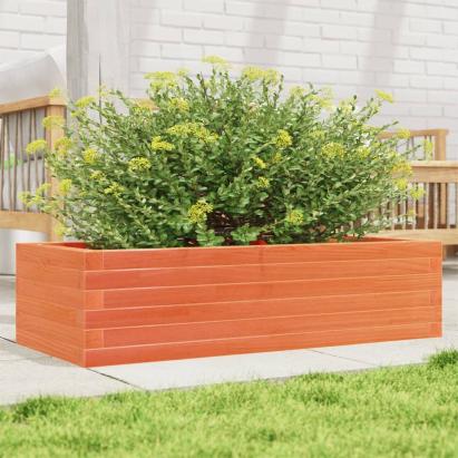 Jardinieră de grădină, maro ceruit, 90x40x23 cm, lemn masiv pin GartenMobel Dekor
