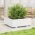 Jardinieră de grădină, alb, 70x70x26,5 cm, lemn masiv de pin GartenMobel Dekor