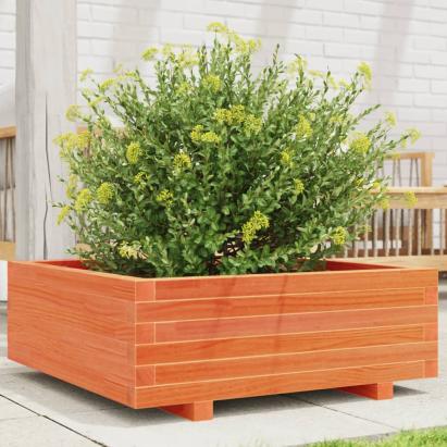 Jardinieră grădină, maro ceruit, 70x70x26,5 cm, lemn masiv pin GartenMobel Dekor
