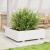 Jardinieră de grădină, alb, 80x80x26,5 cm, lemn masiv de pin GartenMobel Dekor