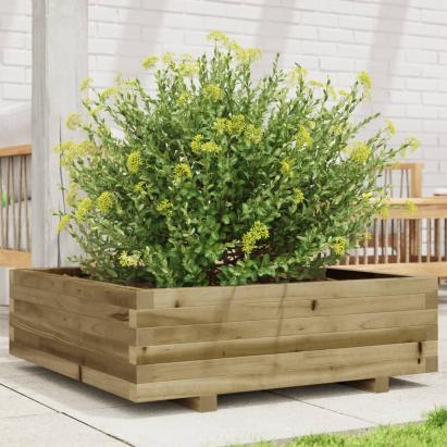 Jardinieră de grădină, 80x80x26,5 cm, lemn de pin impregnat GartenMobel Dekor