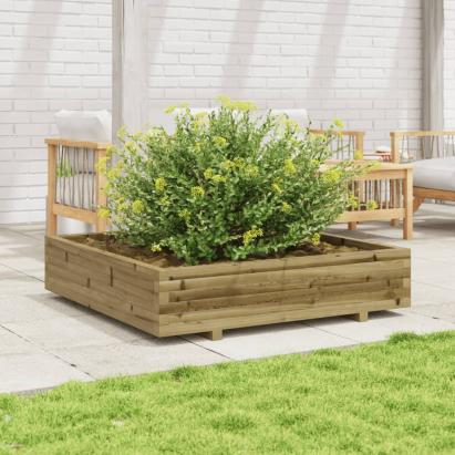 Jardinieră de grădină, 110x110x26,5 cm, lemn de pin impregnat GartenMobel Dekor