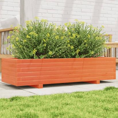 Jardinieră grădină, maro ceruit, 110x40x26,5 cm, lemn masiv pin GartenMobel Dekor