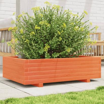 Jardinieră grădină, maro ceruit, 90x60x26,5 cm, lemn masiv pin GartenMobel Dekor