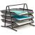 Suport documente etajat, 3 tavite plasa metalica, 30x28x26 cm MultiMark GlobalProd