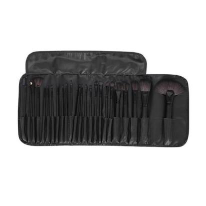 Set 24 pensule make-up, diferite dimensiuni, husa piele ecologica, negru MultiMark GlobalProd
