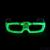 Ochelari led animatie petreceri, 3 moduri de iluminare, alimentare baterii culoare verde MultiMark GlobalProd