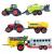 Set 6 utilaje de jucarie pentru ferma, tractoare, remorci, masini agricole pentru copii MultiMark GlobalProd
