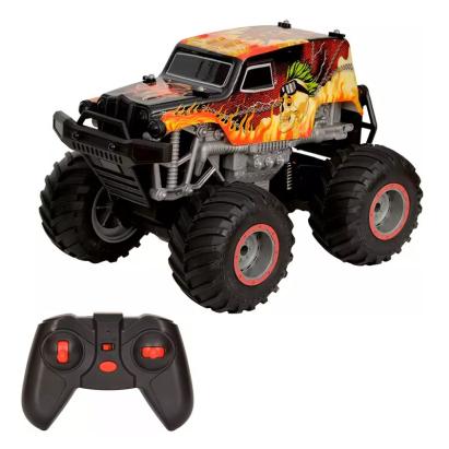 Masina cu telecomanda, tip off-road, cascadorii, rotire verticala 360 grade, imprimeu flacari MultiMark GlobalProd