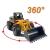 Buldozer cu telecomanda, lumina led, tractiune 4x4, rotire 360 grade, reincarcabil usb MultiMark GlobalProd