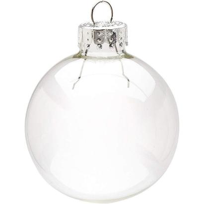 Glob pentru bradul de craciun, personalizabil, transparent, diametru 8 cm MultiMark GlobalProd