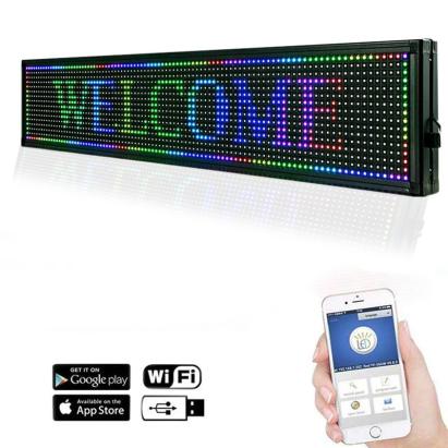 Reclama luminoasa led smd rgb 100x20 cm, text, imagini, animatii, usb si wifi MultiMark GlobalProd