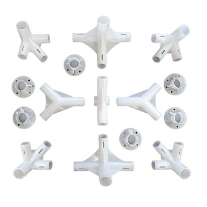 Conectori pentru montaj pavilion de gradina 3x6 m, 15 piese din abs, alb MultiMark GlobalProd