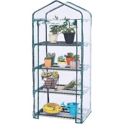 Mini solar de gradina cu 4 niveluri, usa rulou cu fermoar, folie pvc, 160x69x49 cm MultiMark GlobalProd