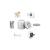 Set 4 suporturi antivribratii pentru masina de spalat, antiderapente, tpr, alb MultiMark GlobalProd